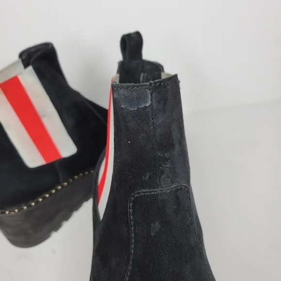 Cecelia New York GEMMA Ankle Boot Black Suede Wedge Size 7 - Picture 9 of 13